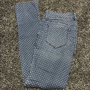 Bullhead Women's Skinny Jeans - Blue Polka Dot